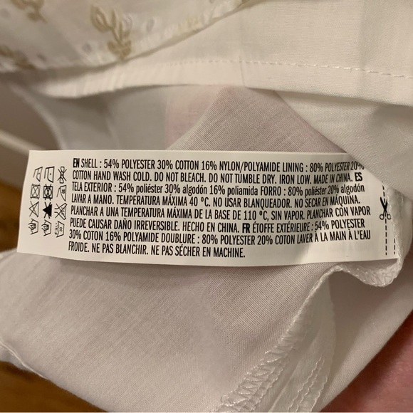 English Factory Sleeveless Ruffle Embroidered Babydoll Dress, size large - Picture 7 of 9